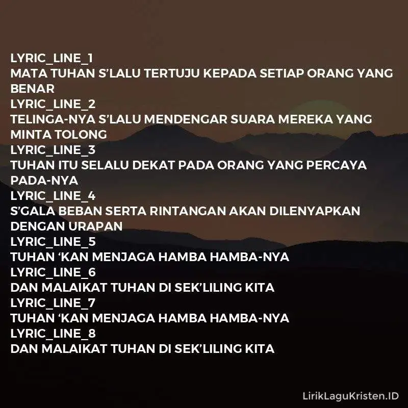 Tuhan Kan Menjaga