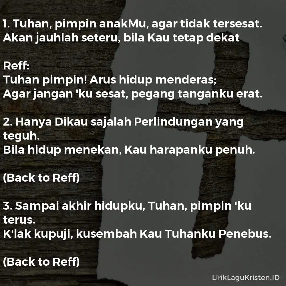 Tuhan, Pimpin AnakMu