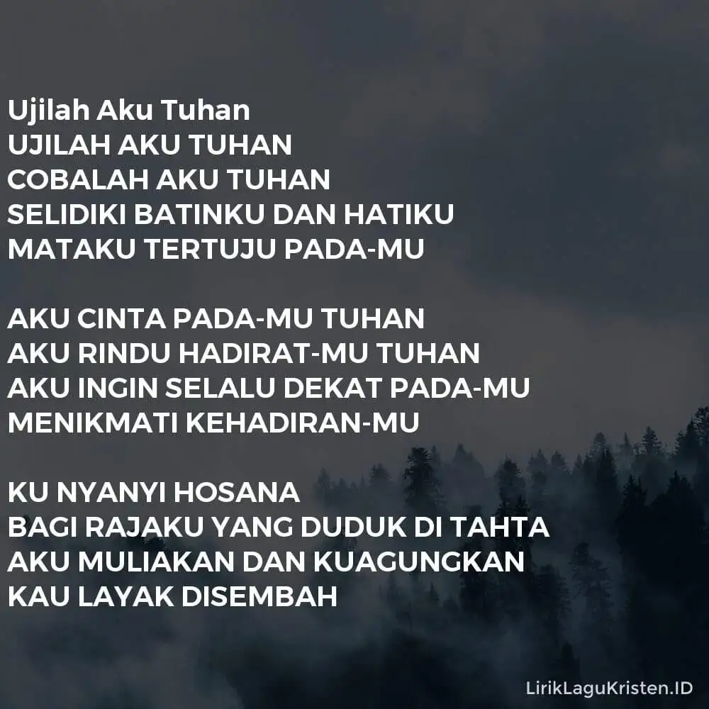 Ujilah Aku Tuhan