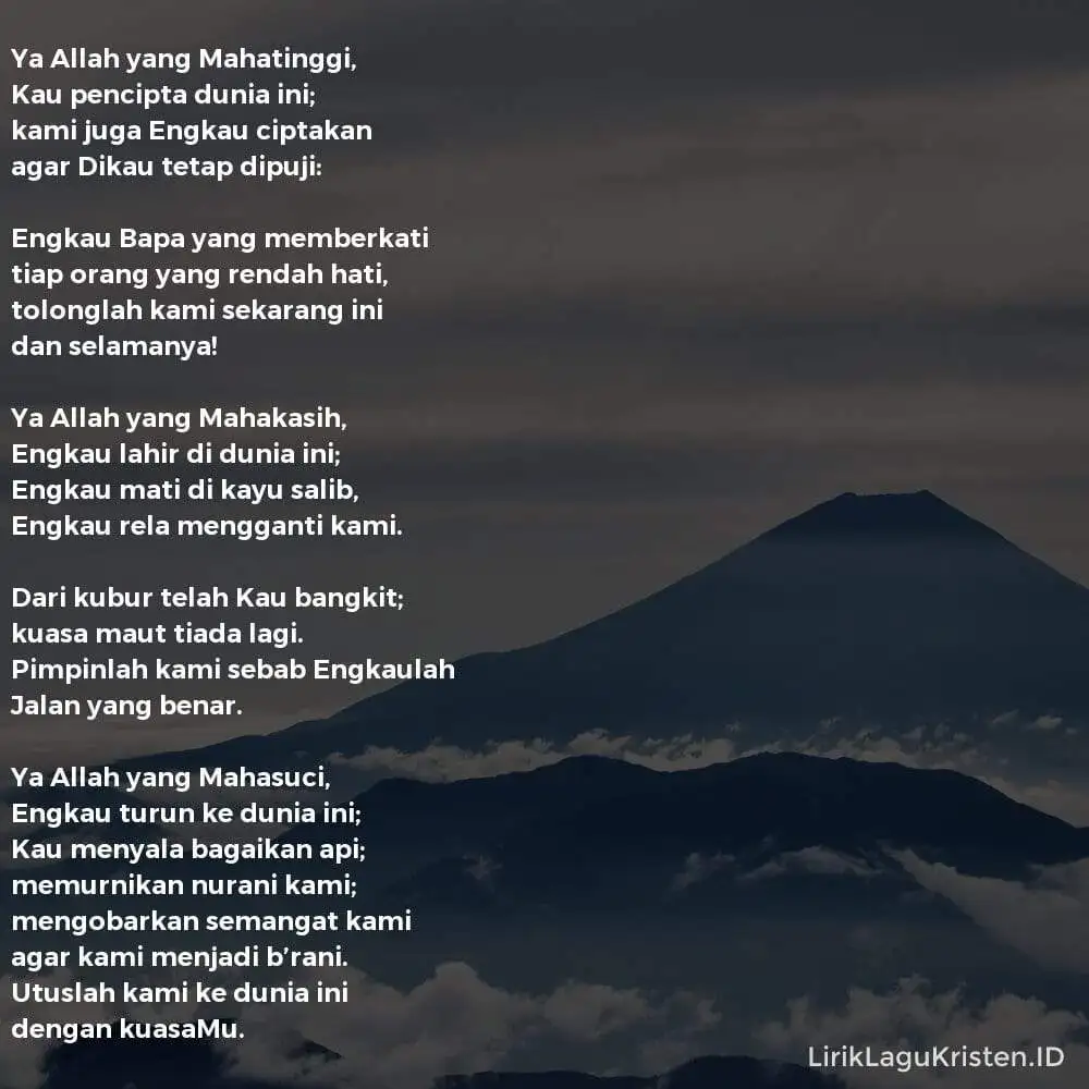 Ya Allah Yang Mahatinggi