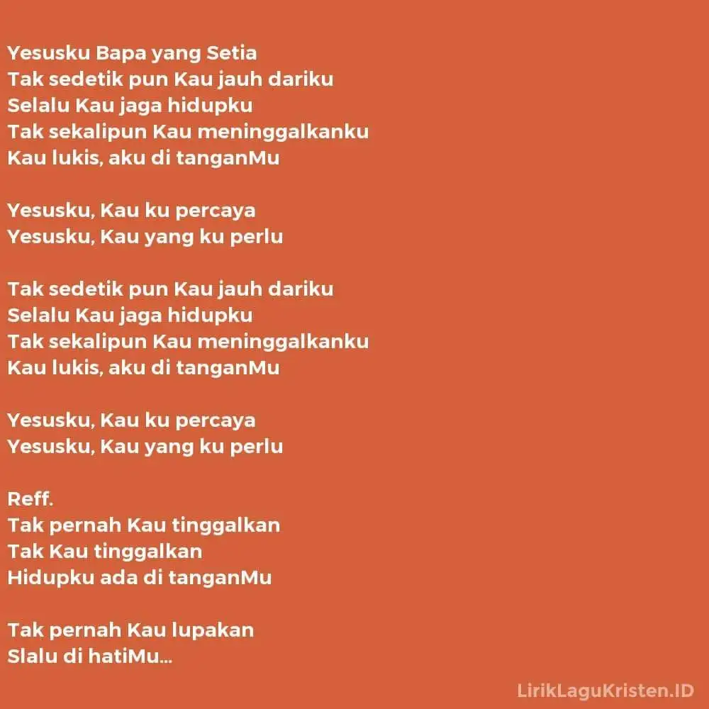 Yesusku Bapa yang Setia