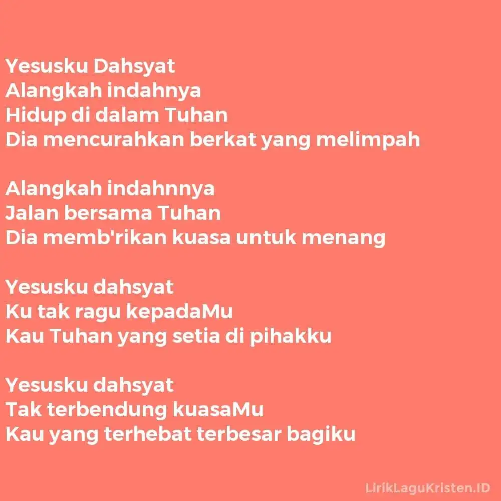 Yesusku Dahsyat